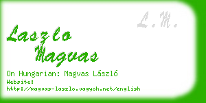 laszlo magvas business card